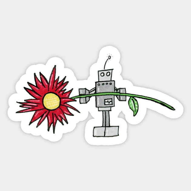 Here, take this flower Sticker by CuteBotss